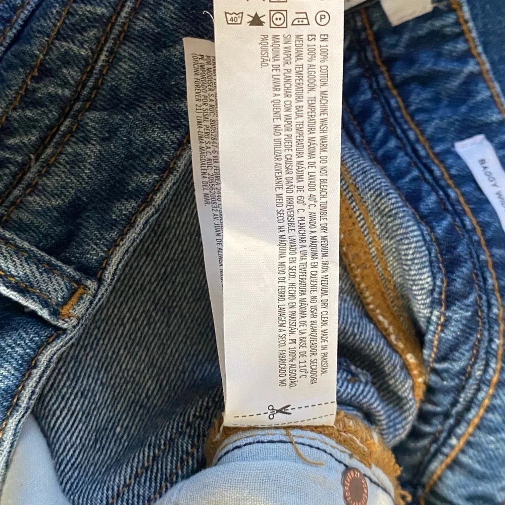 Forever 21 | BAGGY WIDE LEG LOW RISE BAGGY FIT WIDE STRAIGHT LEG SIZE 25 - Picture 10 of 11